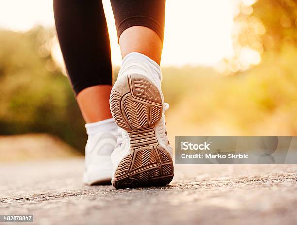 Close Up Of Sport Shoes Running Stock Photo - Download Image Now - Active Lifestyle, Activity, Adult