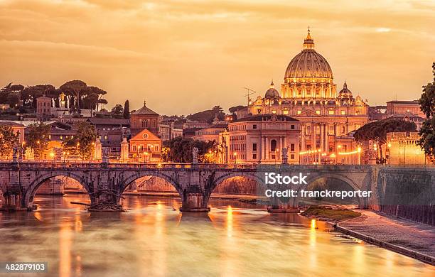 ローマの街並み - イタリア ローマのストックフォトや画像を多数ご用意 - イタリア ローマ, ハドリアヌスの墓, 日没