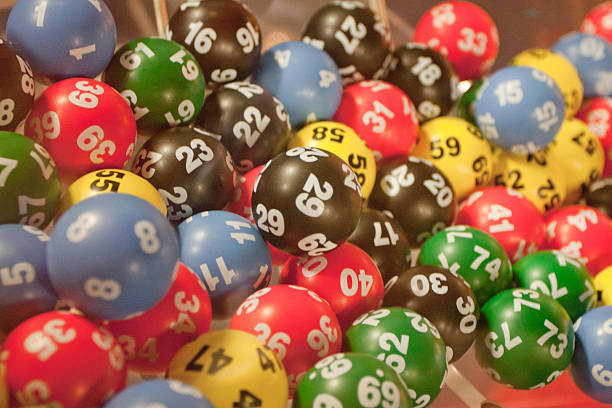 Loterry balls stock photo