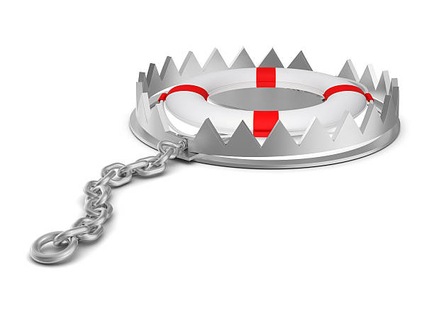 istock Lifebuoy in bear trap 482880818
