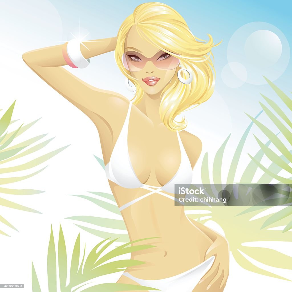 Calda estate - arte vettoriale royalty-free di Bikini