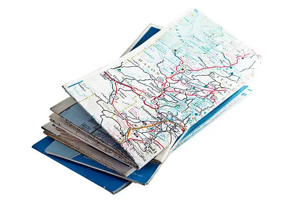 Photo of Folded Road Maps