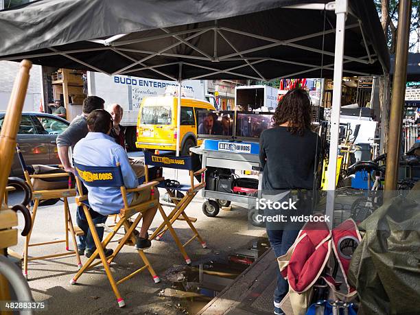 Blue Bloods Location Shoot Manhattan Stock Photo - Download Image Now - Famous Place, Film Crew, Television Show