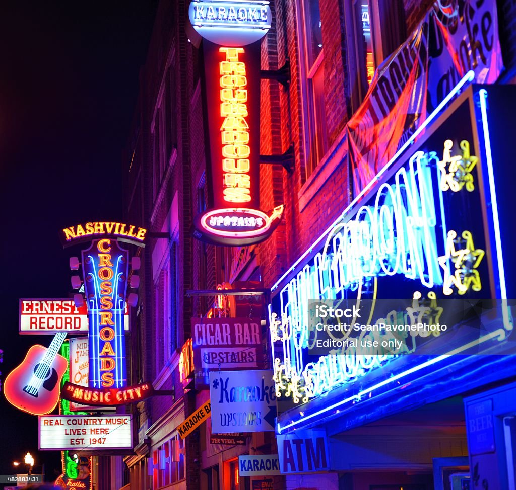 Broadway Nashville - Zbiór zdjęć royalty-free (Nashville)