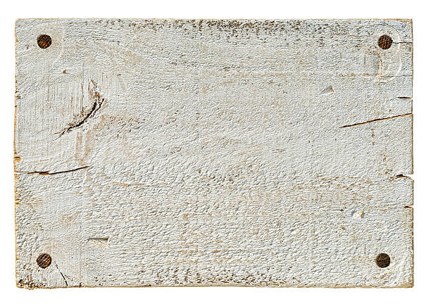 istock White grunge wood board with four nails. 482885221