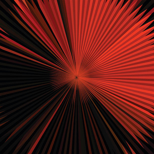 ilustrações de stock, clip art, desenhos animados e ícones de vermelho fundo abstrato tecnologia de formas - laser sunbeam blurred motion backgrounds