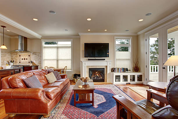 istock Luxury living room with red and blue rug. 482886270