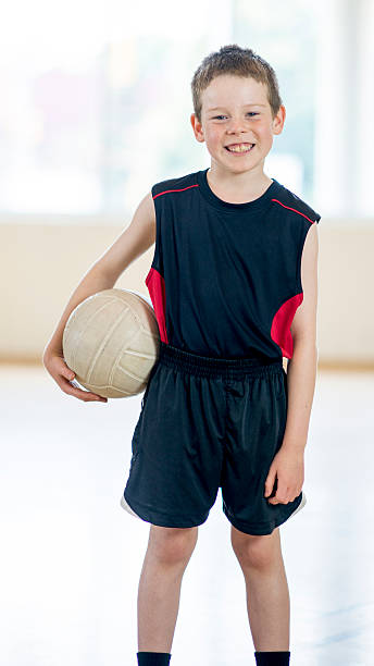 istock Little Boy holding a Volleyball 482886940