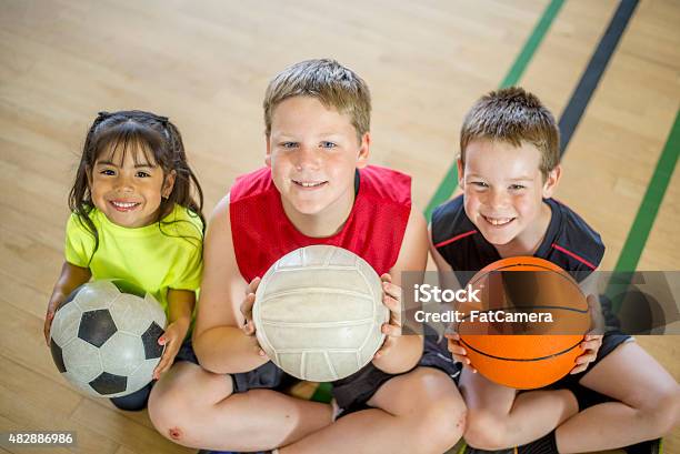 Children Playing Sports Stock Photo - Download Image Now - Basketball - Sport, Child, Summer Camp