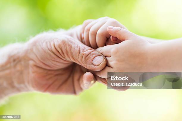 Grandfather Stock Photo - Download Image Now - 2-3 Years, 2015, A Helping Hand