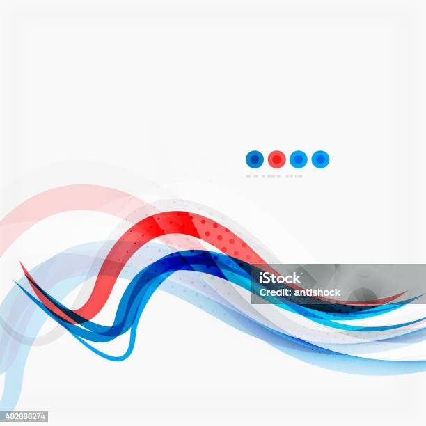 Red And Blue Color Swirl Concept Stock Illustration - Download Image Now - 2015, Abstract, Backgrounds