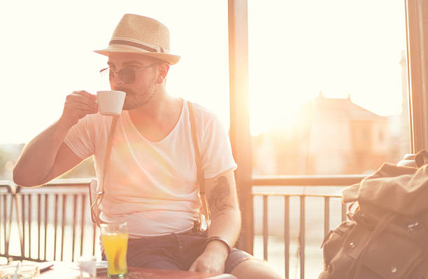 istock hipster mustache with a cup of coffee 482891114