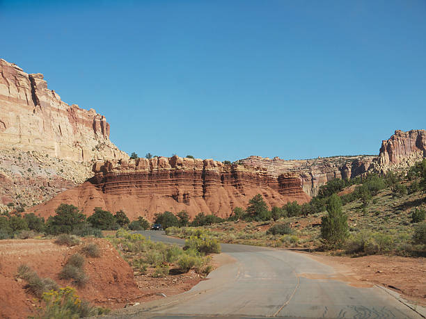 istock Curled road in the desert 482895340