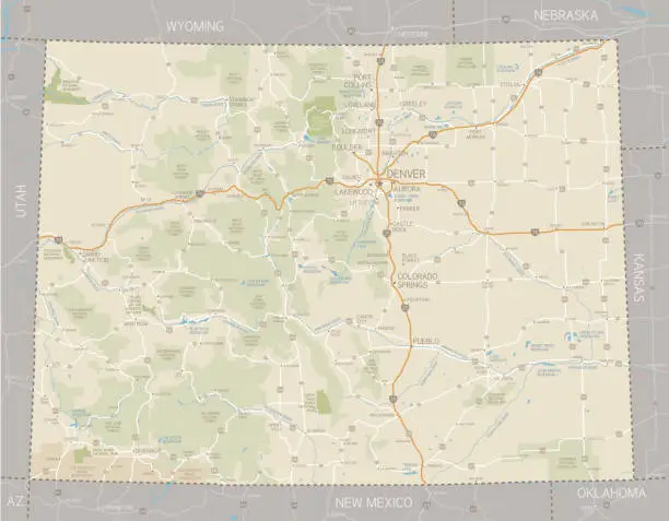 Vector illustration of Colorado Map