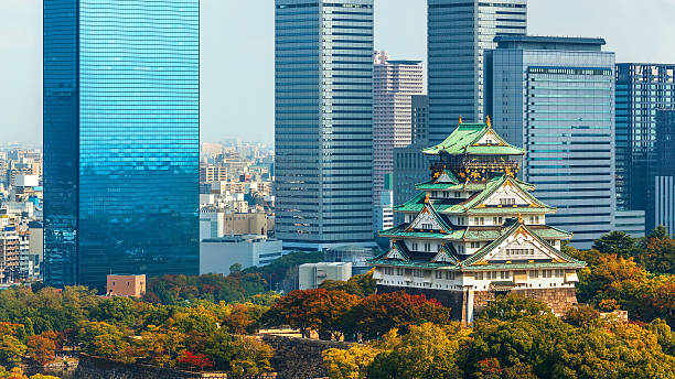 Osaka Castle in Osaka, Japan Osaka, Japan - October 27 2014: Osaka Castle is one of Japan's most famous and played a major role in the unification of Japan during the 16th century osaka castle stock pictures, royalty-free photos & images
