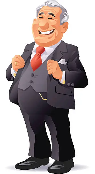 Vector illustration of Senior Businessman