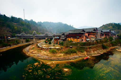Asian village in China