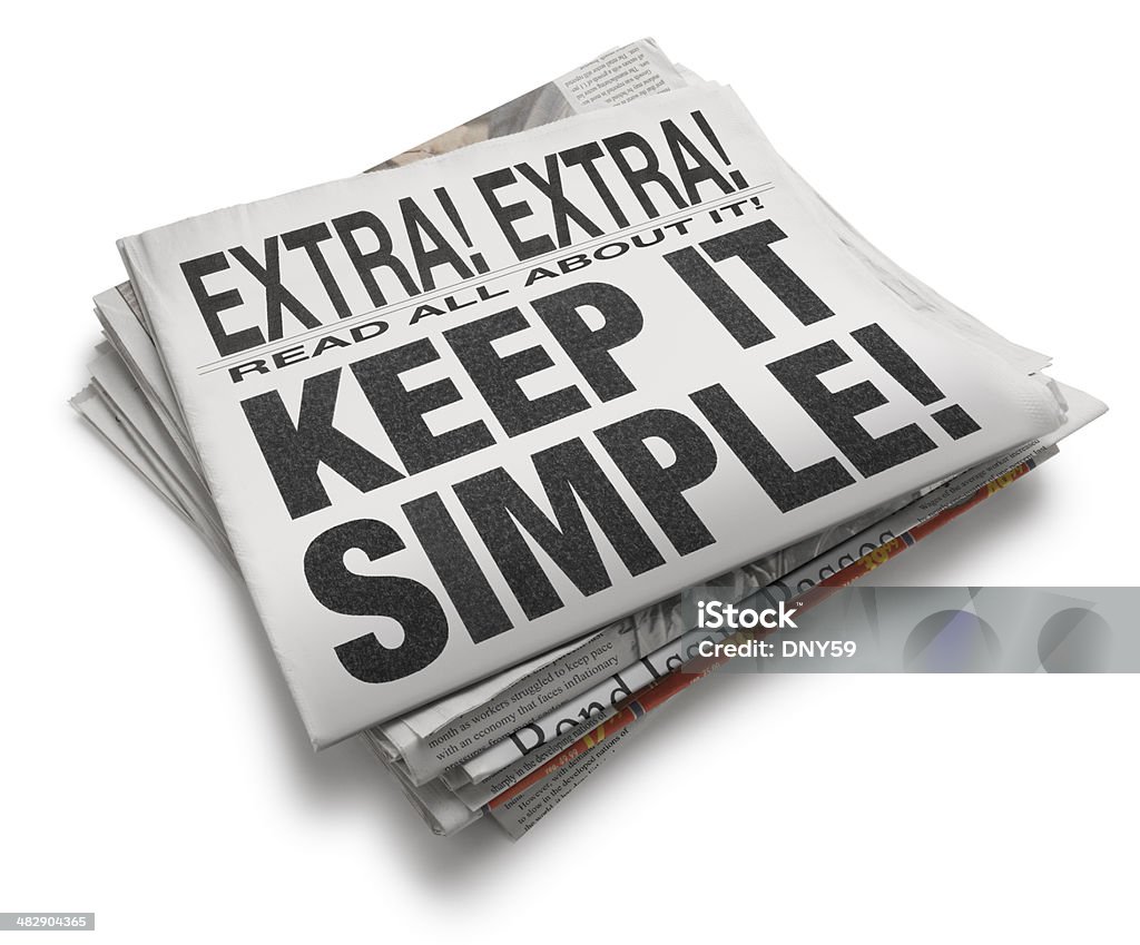 Mantenha tudo simples - Foto de stock de Comunicação royalty-free