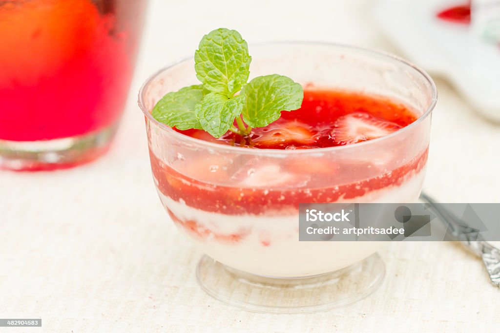 cheesecake with strawberries Baked Stock Photo