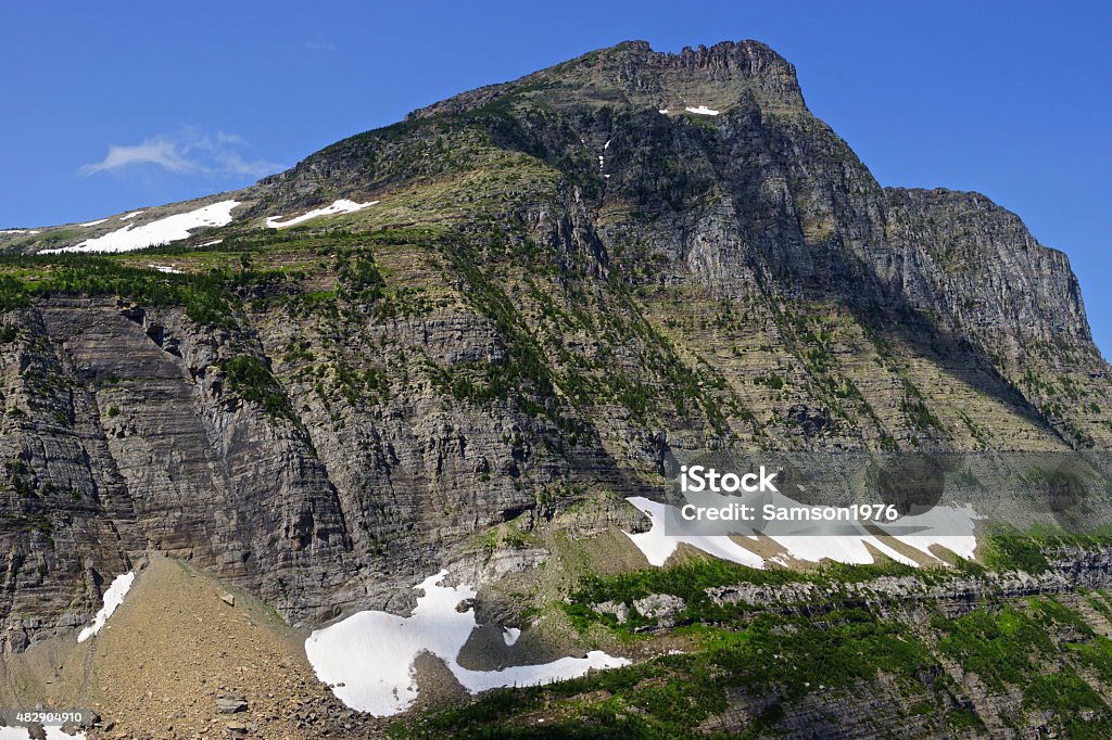 Montana Mighty Cliff Northwestern Montana's Rocky Mountains. US Glacier National Park Stock Photo