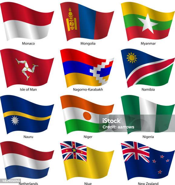 Set Flags Of World Sovereign States Stock Illustration - Download Image Now - Adulation, Color Image, Colors