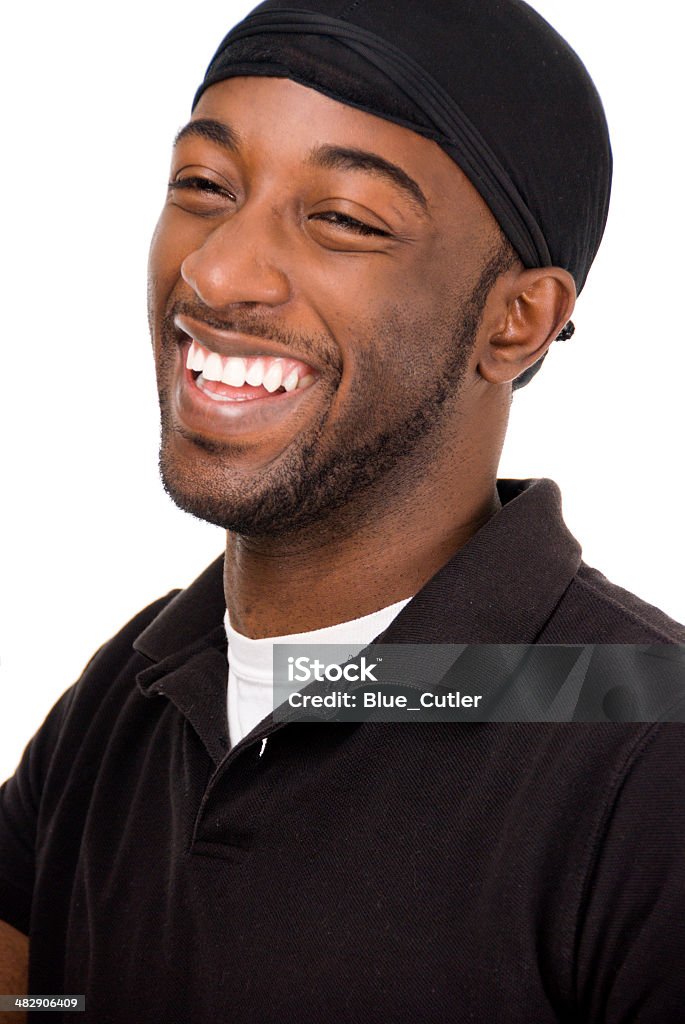 Jovem americana africano macho Rir - Royalty-free Lenço Rapper Foto de stock
