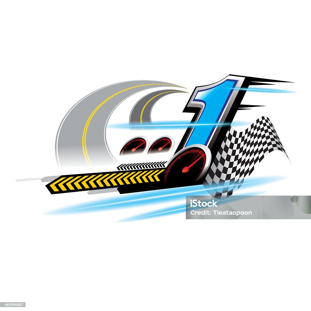 Number 1 Fast Number One Speed Concept Vector Stock Illustration - Download Image Now ...