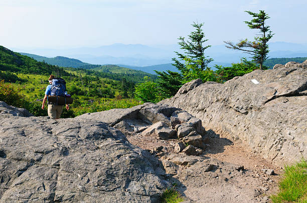 istock Woman backpacking in Grayson Highlands State Park, Virginia 482907464