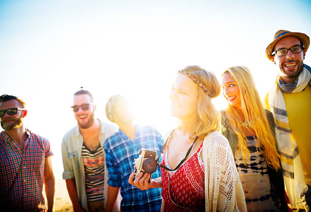 istock Friendship Freedom Beach Summer Holiday Concept 482907564