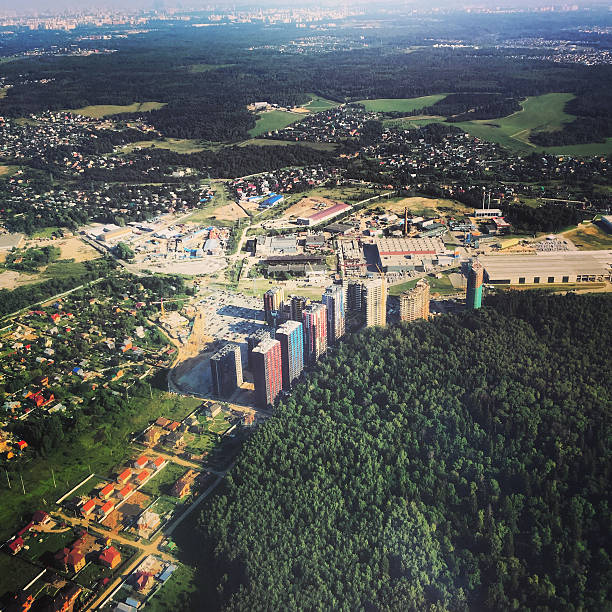 istock Aerial view on Moscow suburbs, Russia 482907782