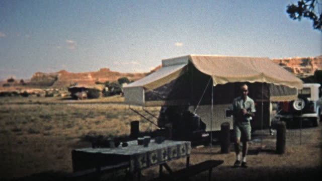 1971: Popup trailer camping in the mesa wastelands.