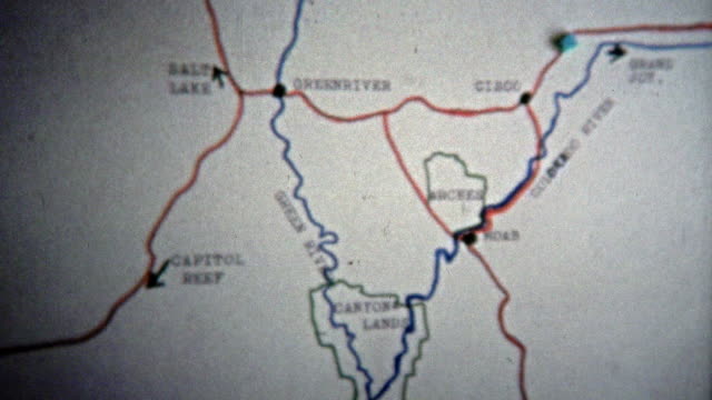 1971: Animated map of route from Grand Junction to Canyonlands Utah.