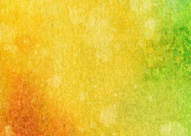 istock Green yellow orange hand painted background 482911912