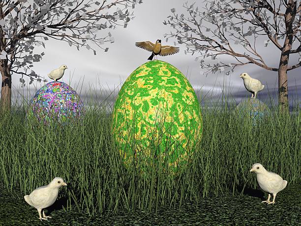 feriado de páscoa - eggs new life shape animals and pets - fotografias e filmes do acervo
