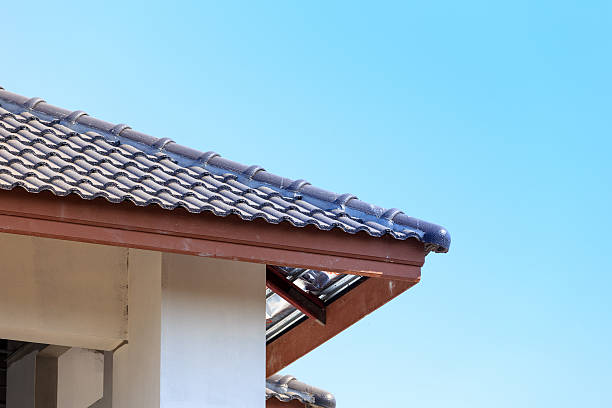 istock Roof installed for new home 482923817