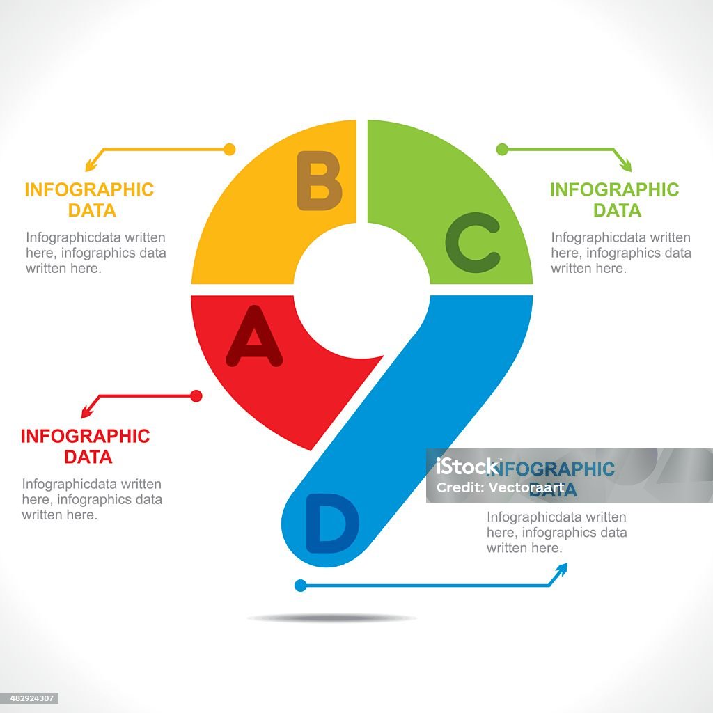 Kreative Nummer info-Grafiken - Lizenzfrei Alphabet Vektorgrafik