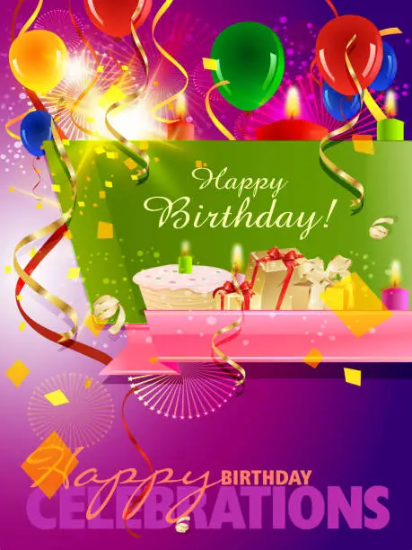 Vector illustration of Birthday Celebrations Background