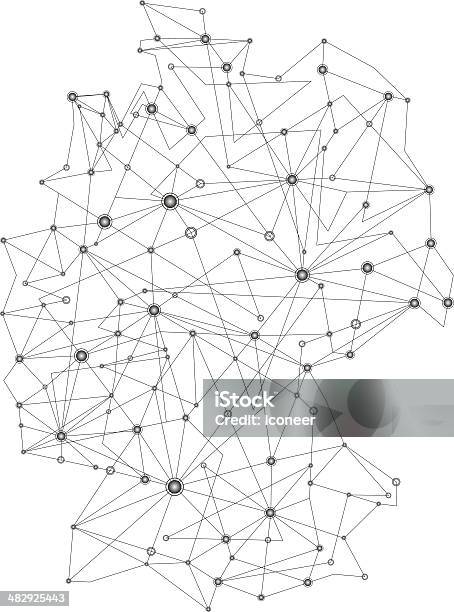 Deutschland Netzwerkkarte Stock Vektor Art und mehr Bilder von Deutschland - Deutschland, Karte - Navigationsinstrument, Rechnernetz