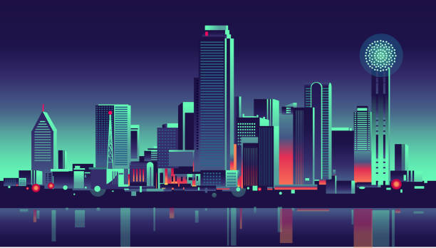 Dallas Skylne vector art illustration