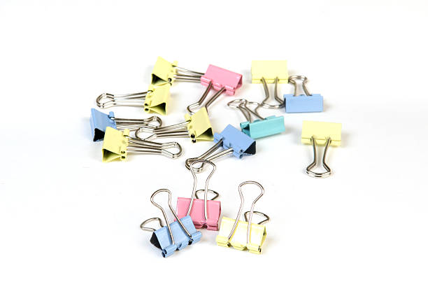 istock set of Coloured Bulldog Clips 482926985