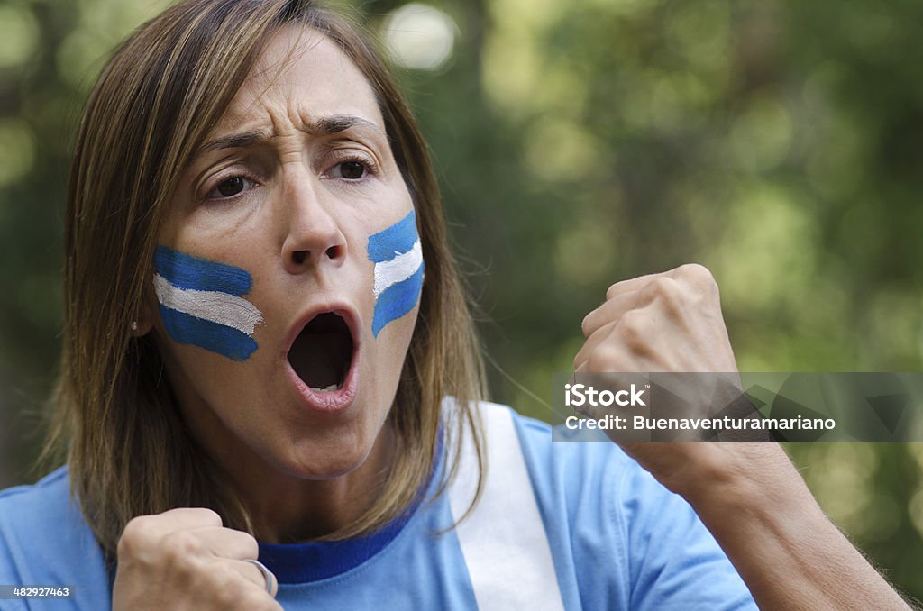 Hincha Gritando Gol - Photo de Adulte libre de droits