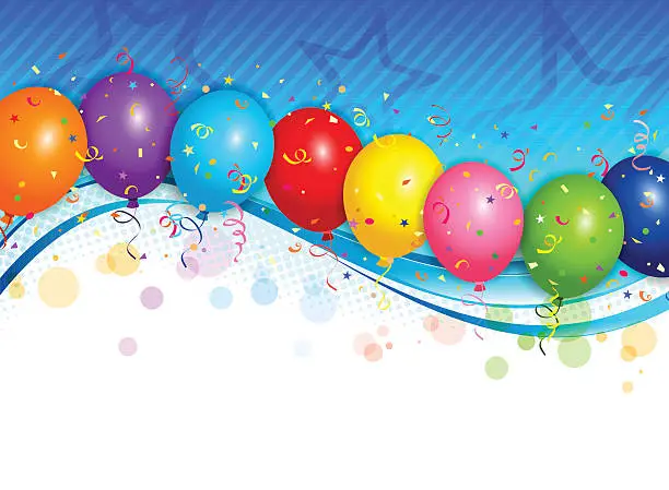 Vector illustration of Balloons background