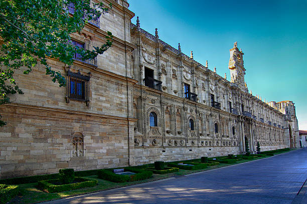 ancient palace in the Plaza de San Marcos, Leon, Spain