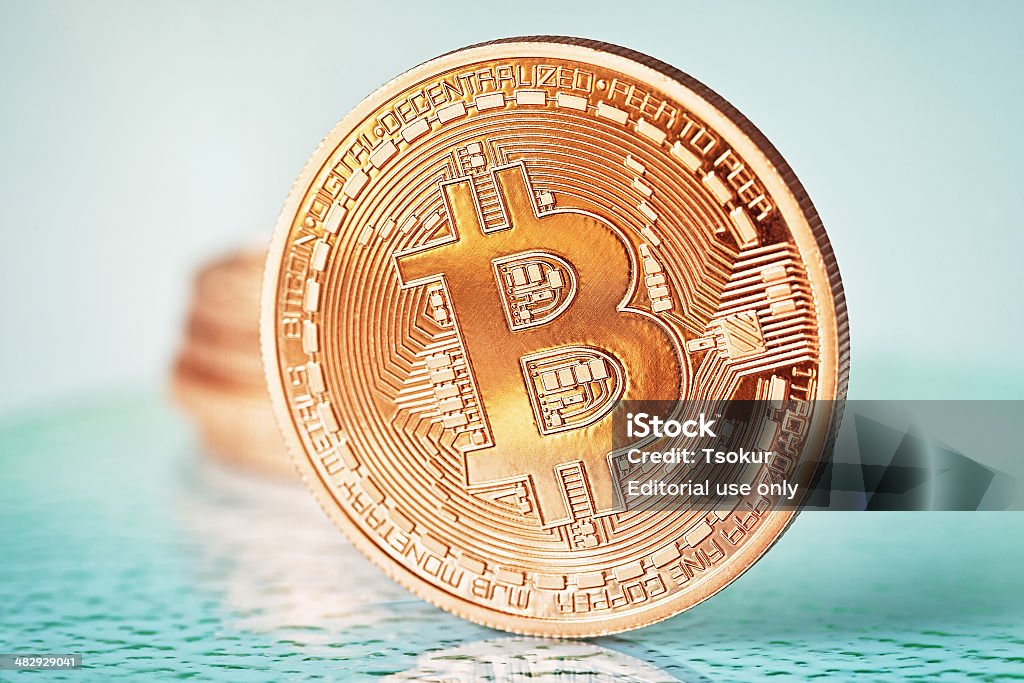 Bitcoins - Photo de Activité bancaire libre de droits