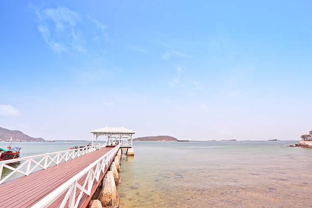 istock Wooden bridge extending into the sea. 482929961