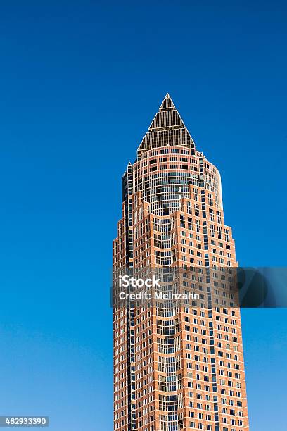 Messeturm Fair Tower Of Frankfurt Stock Photo - Download Image Now - 2015, Architecture, Beautiful People