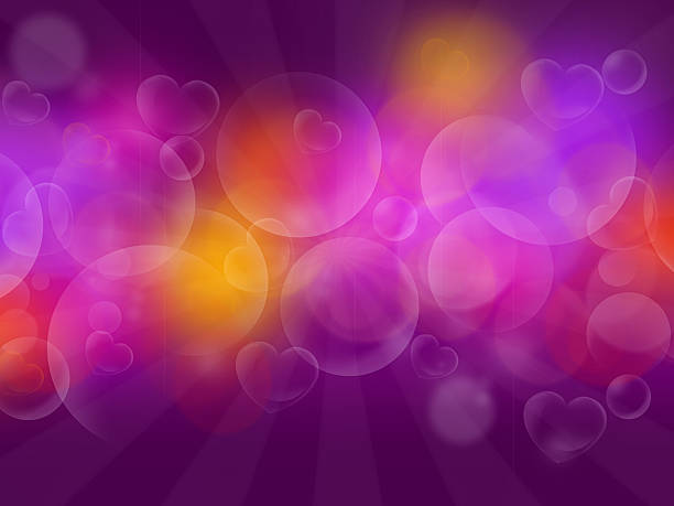 흐림 hearts and 비눗방울 - glitter backgrounds purple photography stock illustrations