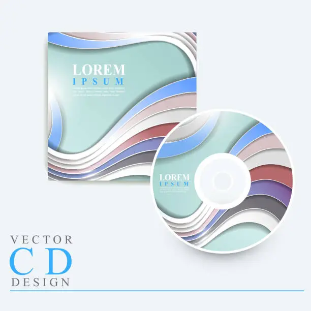 Vector illustration of elegant CD cover template design