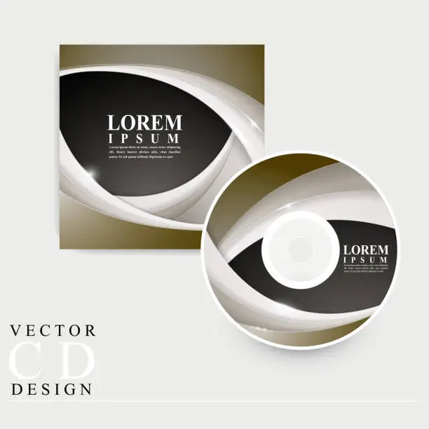 Vector illustration of modern CD cover template design