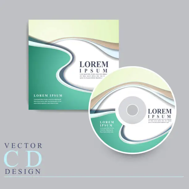Vector illustration of modern CD cover template design